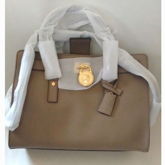 New! MICHAEL KORS Large East West Leather Handbag Satchel Bag Crossbody Bag - Picture 4 of 8